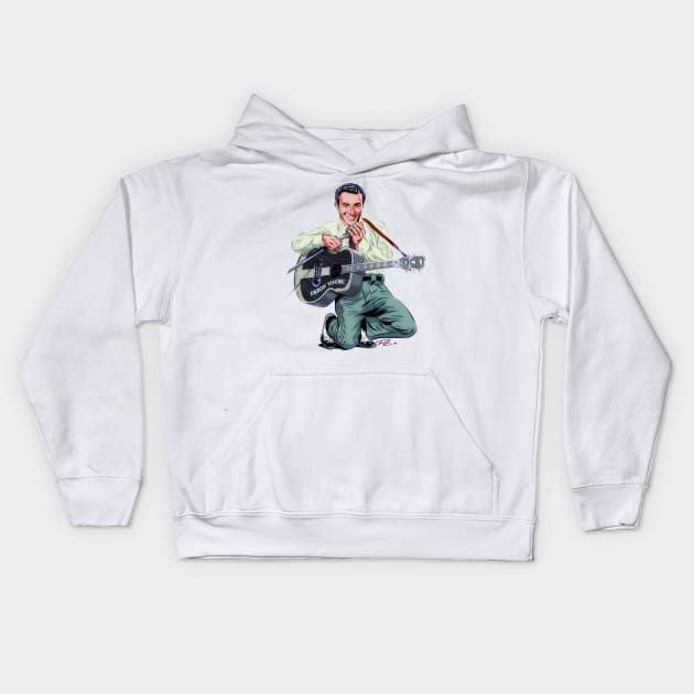 Faron Young - An illustration by Paul Cemmick Kids Hoodie by PLAYDIGITAL2020